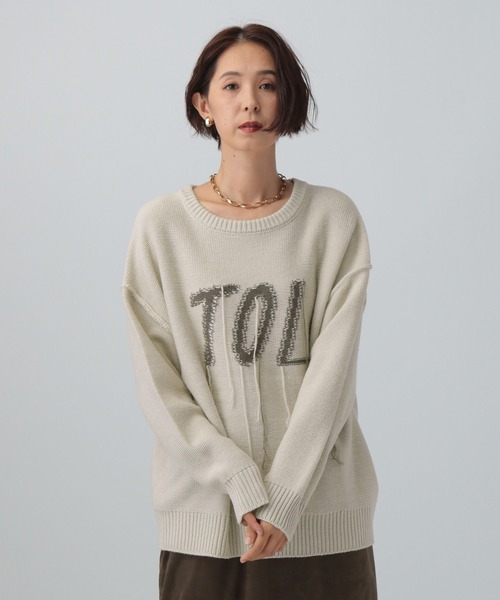 セール】5ゲージインターシャロゴプルオーバー 595624（ニット