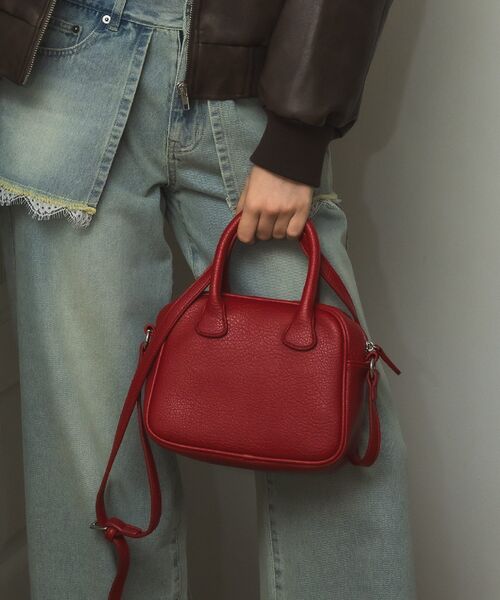 RETRO GIRL（レトロガール）の「スクエアショルダーバッグ（ショルダーバッグ・レディース・ブラック/レッド/ブラウン・ONE SIZE）」の16枚目の写真