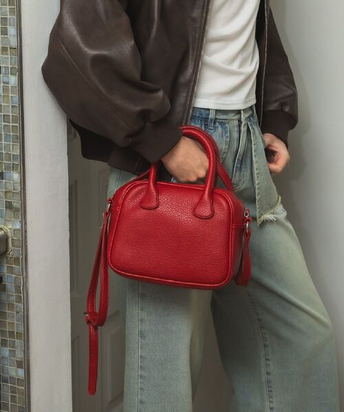 RETRO GIRL（レトロガール）の「スクエアショルダーバッグ（ショルダーバッグ・レディース・ブラック/レッド/ブラウン・ONE SIZE）」の17枚目の写真