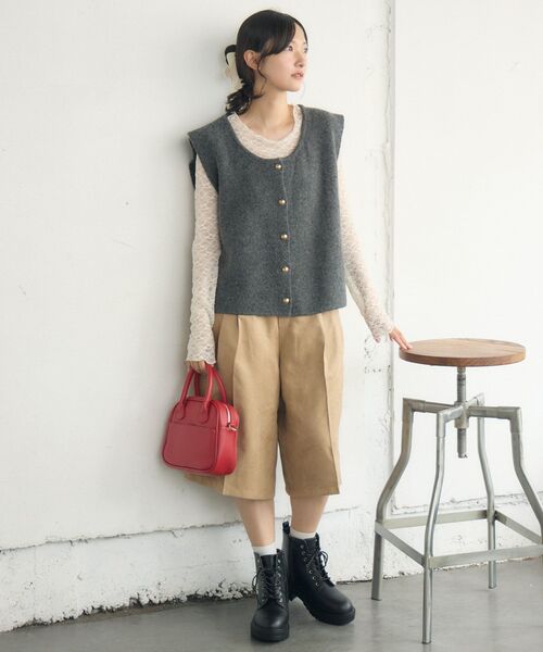 RETRO GIRL（レトロガール）の「スクエアショルダーバッグ（ショルダーバッグ・レディース・ブラック/レッド/ブラウン・ONE SIZE）」の21枚目の写真