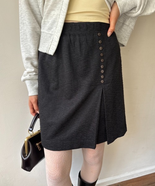 FUULLY STUDIO（フーリィーステューディオ）の「ジャガードスカート（スカート・レディース・アイボリー/ブラック・FREE）」の3枚目の写真