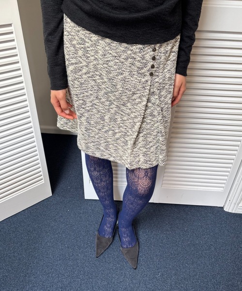 FUULLY STUDIO（フーリィーステューディオ）の「ジャガードスカート（スカート・レディース・アイボリー/ブラック・FREE）」の20枚目の写真