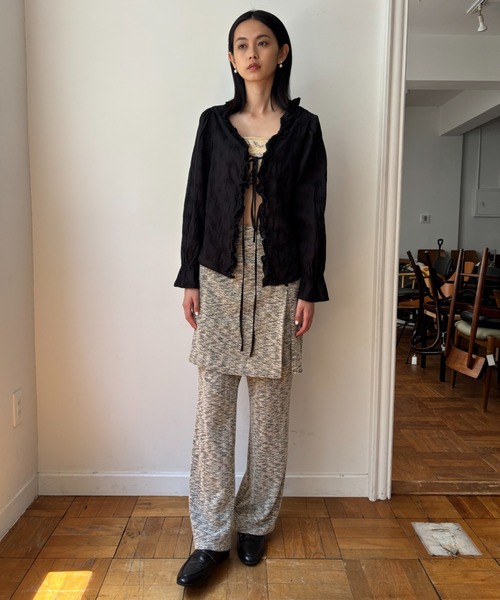 FUULLY STUDIO（フーリィーステューディオ）の「ジャガードスカート（スカート・レディース・アイボリー/ブラック・FREE）」の11枚目の写真