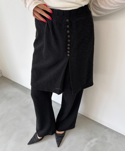 FUULLY STUDIO（フーリィーステューディオ）の「ジャガードスカート（スカート・レディース・アイボリー/ブラック・FREE）」の6枚目の写真