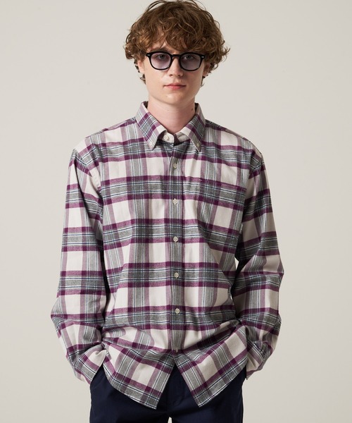 Eddie Bauer（エディーバウアー）の「フェイバリット フランネルシャツ（シャツ/ブラウス・メンズ・ホワイト系/ブラウン系/ベージュ系/ネイビー系/ワイン系/オレンジ系・M/L/XL/XXL/S）」の5枚目の写真