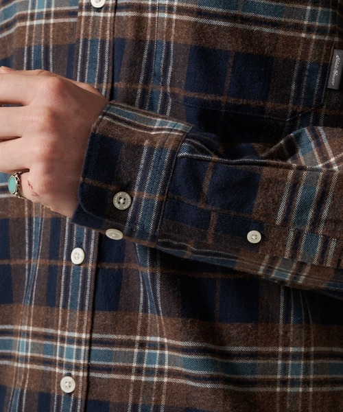 Eddie Bauer（エディーバウアー）の「フェイバリット フランネルシャツ（シャツ/ブラウス・メンズ・ホワイト系/ブラウン系/ベージュ系/ネイビー系/ワイン系/オレンジ系・M/L/XL/XXL/S）」の8枚目の写真