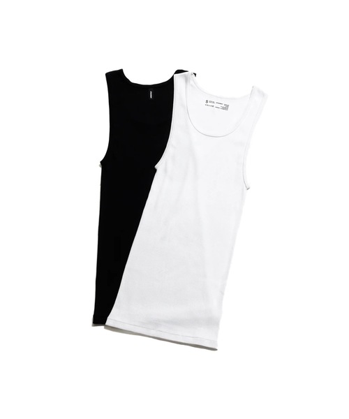 ATTACHMENT(アタッチメント)の「【LIMITED】PACK チューブタンクトップ / PACK TUBE RIB TANK TOP(Tシャツ/カットソー・メンズ・ホワイト/ブラック・1/3)」の4枚目の写真