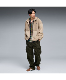 PUMA | PUMA プーマ メンズ ESS ELEVATED リラックスド フルジップ シェルパー フーディ(パーカー)