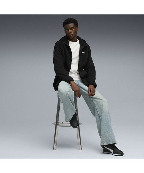 PUMA（プーマ）の「PUMA プーマ メンズ ESS ELEVATED リラックスド フルジップ シェルパー フーディ（パーカー・メンズ・ブラック/ダークグリーン/ベージュ系その他・X-LARGE/XX-LARGE/SMALL/LARGE/MEDIUM）」の10枚目の写真