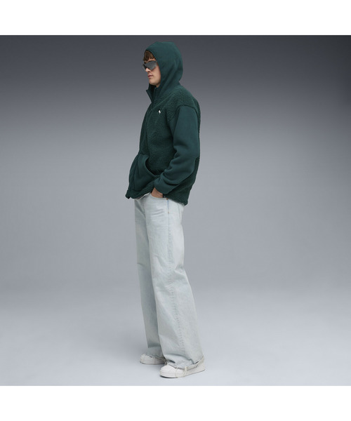 PUMA（プーマ）の「PUMA プーマ メンズ ESS ELEVATED リラックスド フルジップ シェルパー フーディ（パーカー・メンズ・ブラック/ダークグリーン/ベージュ系その他・X-LARGE/XX-LARGE/SMALL/LARGE/MEDIUM）」の20枚目の写真