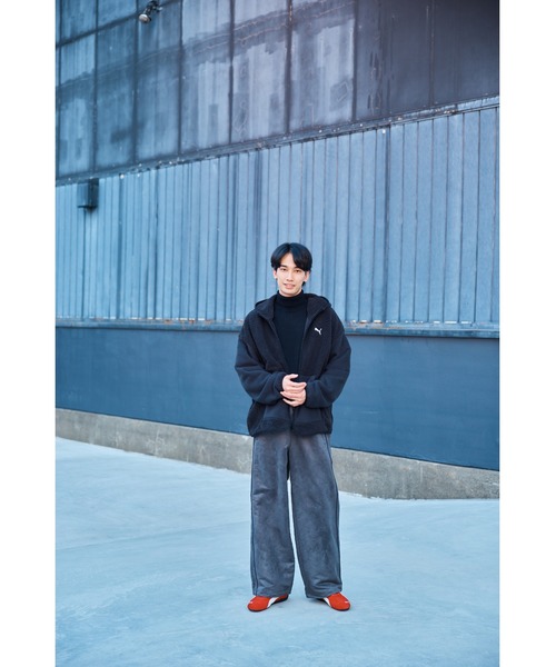 PUMA（プーマ）の「PUMA プーマ メンズ ESS ELEVATED リラックスド フルジップ シェルパー フーディ（パーカー・メンズ・ブラック/ダークグリーン/ベージュ系その他・X-LARGE/XX-LARGE/SMALL/LARGE/MEDIUM）」の8枚目の写真