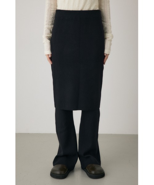 crie conforto（クリーコンフォルト）の「リブニットスカートパンツ 秋服 / 2枚セット（スカート・レディース・グレー/ブラック・FREE）」の11枚目の写真