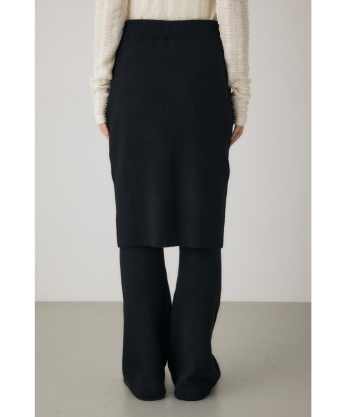 crie conforto（クリーコンフォルト）の「リブニットスカートパンツ 秋服 / 2枚セット（スカート・レディース・グレー/ブラック・FREE）」の4枚目の写真