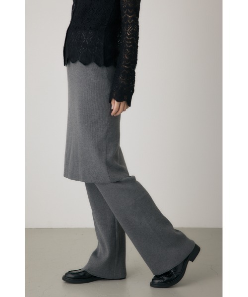 crie conforto（クリーコンフォルト）の「リブニットスカートパンツ 秋服 / 2枚セット（スカート・レディース・グレー/ブラック・FREE）」の13枚目の写真