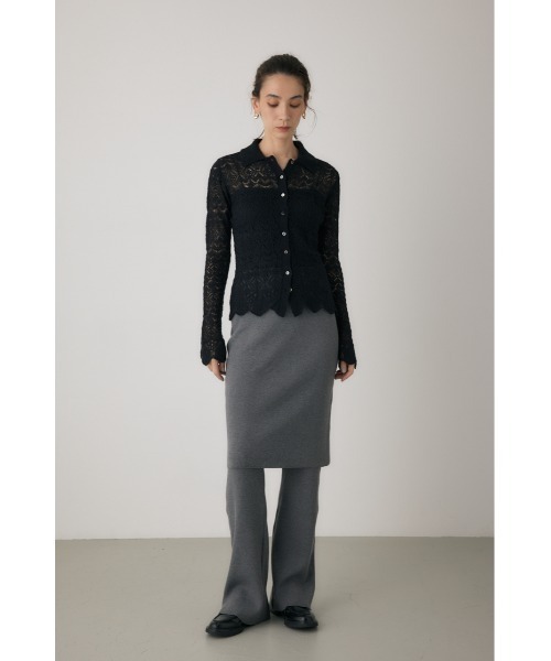 crie conforto（クリーコンフォルト）の「リブニットスカートパンツ 秋服 / 2枚セット（スカート・レディース・グレー/ブラック・FREE）」の14枚目の写真