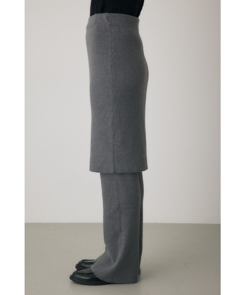 crie conforto（クリーコンフォルト）の「リブニットスカートパンツ 秋服 / 2枚セット（スカート・レディース・グレー/ブラック・FREE）」の16枚目の写真