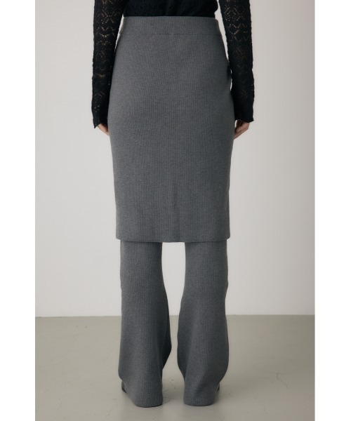 crie conforto（クリーコンフォルト）の「リブニットスカートパンツ 秋服 / 2枚セット（スカート・レディース・グレー/ブラック・FREE）」の17枚目の写真
