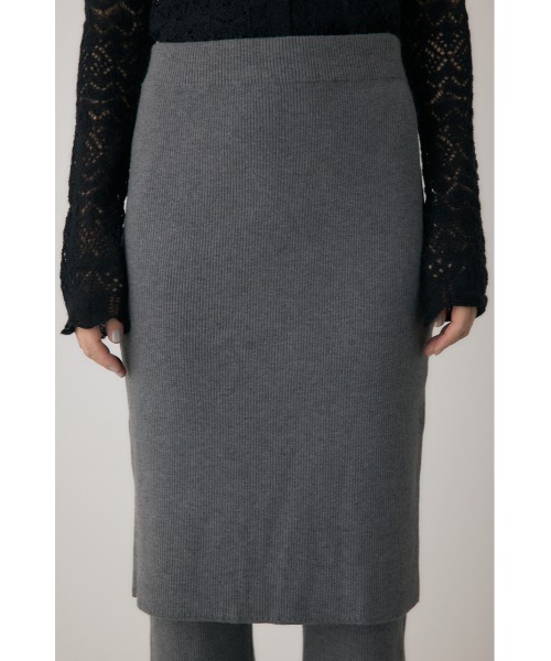 crie conforto（クリーコンフォルト）の「リブニットスカートパンツ 秋服 / 2枚セット（スカート・レディース・グレー/ブラック・FREE）」の18枚目の写真