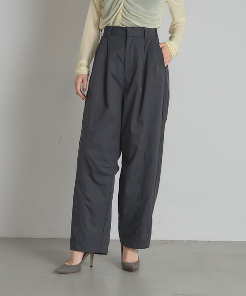 &. NOSTALGIA（アンドドットノスタルジア）の「タフタワイドカーブパンツ（その他パンツ・レディース・アイボリー/グレー・M）」の3枚目の写真