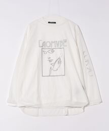 ALMOSTBLACK（オールモストブラック）の「ALMOSTBLACK/オールモストブラック/LAYERED LONG SLEEVE PRINT T-SHIRT（Tシャツ/カットソー）」
