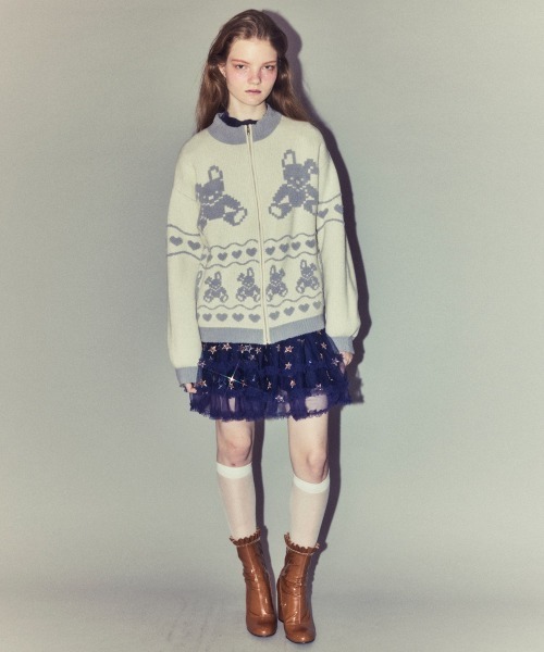 Candy Stripper(キャンディストリッパー)の「STAR GLITTER TULLE スカート(スカート・レディース・ピンク/ネイビー/オフホワイト・FREE)」の5枚目の写真