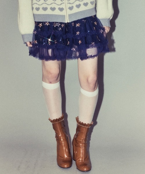 Candy Stripper(キャンディストリッパー)の「STAR GLITTER TULLE スカート(スカート・レディース・ピンク/ネイビー/オフホワイト・FREE)」の8枚目の写真