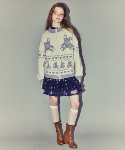 Candy Stripper(キャンディストリッパー)の「STAR GLITTER TULLE スカート(スカート・レディース・ピンク/ネイビー/オフホワイト・FREE)」の6枚目の写真