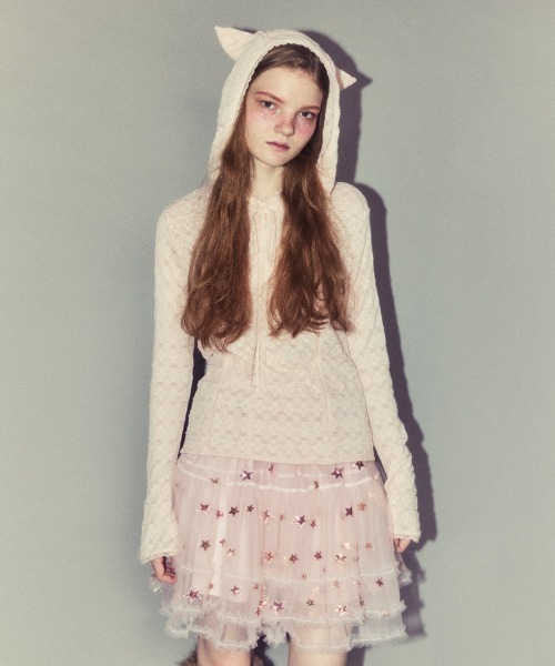 Candy Stripper(キャンディストリッパー)の「STAR GLITTER TULLE スカート(スカート・レディース・ピンク/ネイビー/オフホワイト・FREE)」の9枚目の写真