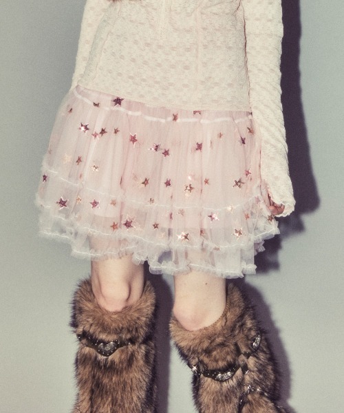 Candy Stripper(キャンディストリッパー)の「STAR GLITTER TULLE スカート(スカート・レディース・ピンク/ネイビー/オフホワイト・FREE)」の12枚目の写真