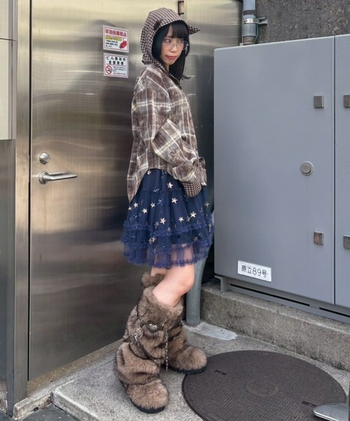 Candy Stripper(キャンディストリッパー)の「STAR GLITTER TULLE スカート(スカート・レディース・ピンク/ネイビー/オフホワイト・FREE)」の19枚目の写真