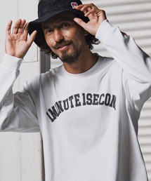 1minute 1second | mlt5441-big silhouette college logo long cut&sewn ロングスリーブTシャツ(1M25F350)(Tシャツ/カットソー)