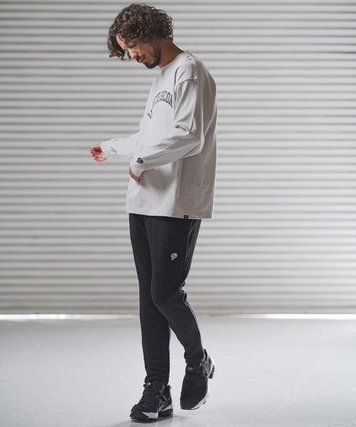 1minute 1second（ワンミニットワンセカンド）の「mlt5441-big silhouette college logo long cut&sewn ロングスリーブTシャツ(1M25F350)（Tシャツ/カットソー・メンズ・ホワイト/ブルー系その他/ブラック/グレー系その他・XL/L/M）」の10枚目の写真