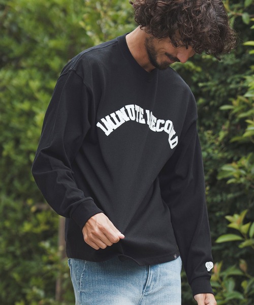 1minute 1second（ワンミニットワンセカンド）の「mlt5441-big silhouette college logo long cut&sewn ロングスリーブTシャツ(1M25F350)（Tシャツ/カットソー・メンズ・ホワイト/ブルー系その他/ブラック/グレー系その他・XL/L/M）」の16枚目の写真