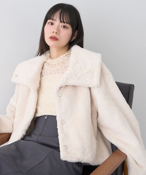 earth music&ecology（アースミュージックアンドエコロジー）の「【吸湿発熱】あったかフェミニンインナー（ハイネック）（Tシャツ/カットソー・レディース・ライトグレー/ブラック/ホワイト系その他2/オフホワイト・S/M）」の7枚目の写真