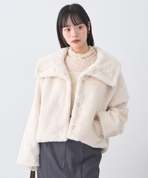 earth music&ecology（アースミュージックアンドエコロジー）の「【吸湿発熱】あったかフェミニンインナー（ハイネック）（Tシャツ/カットソー・レディース・ライトグレー/ブラック/ホワイト系その他2/オフホワイト・S/M）」の8枚目の写真