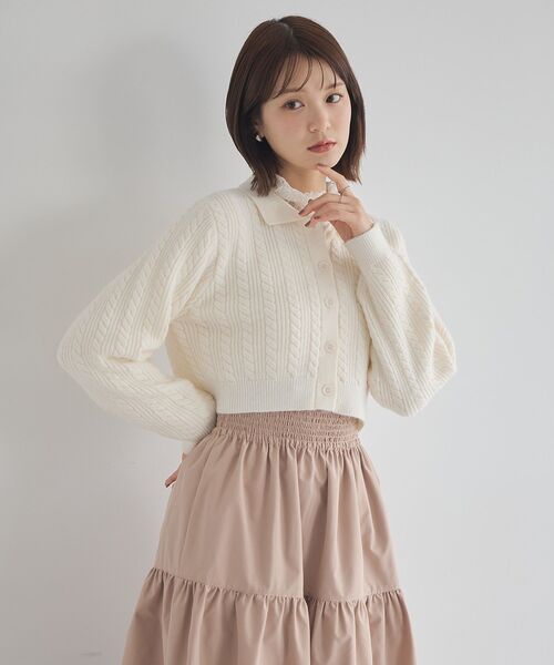 earth music&ecology（アースミュージックアンドエコロジー）の「【吸湿発熱】あったかフェミニンインナー（ハイネック）（Tシャツ/カットソー・レディース・ライトグレー/ブラック/ホワイト系その他2/オフホワイト・S/M）」の16枚目の写真