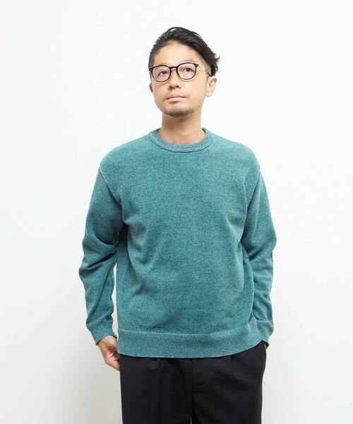 MEN'S MELROSE(メンズメルローズ)の「ライトモールクルーネックニット(ニット/セーター・メンズ・ボルドー/ライトグレー/ブルーグリーン/ブラック・3/2/4)」の3枚目の写真