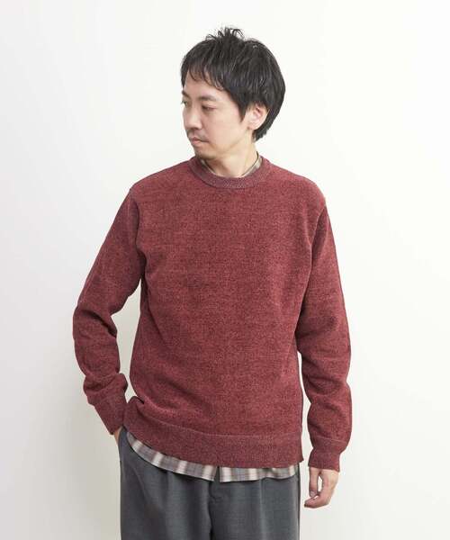 MEN'S MELROSE(メンズメルローズ)の「ライトモールクルーネックニット(ニット/セーター・メンズ・ボルドー/ライトグレー/ブルーグリーン/ブラック・3/2/4)」の5枚目の写真