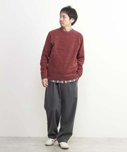 MEN'S MELROSE(メンズメルローズ)の「ライトモールクルーネックニット(ニット/セーター・メンズ・ボルドー/ライトグレー/ブルーグリーン/ブラック・3/2/4)」の7枚目の写真