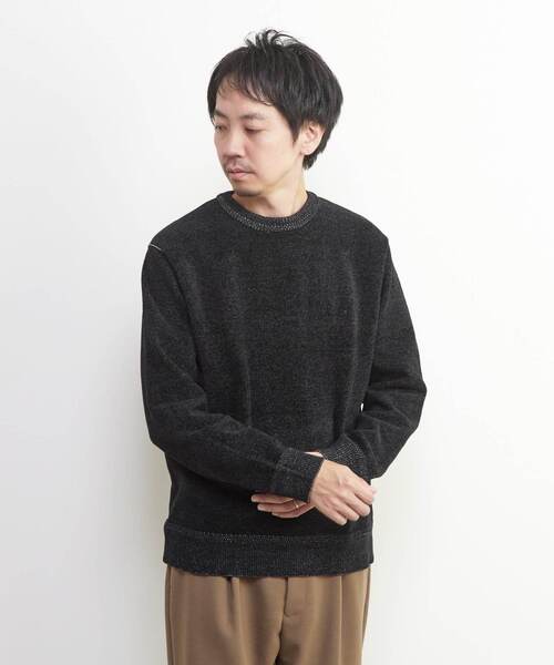 MEN'S MELROSE(メンズメルローズ)の「ライトモールクルーネックニット(ニット/セーター・メンズ・ボルドー/ライトグレー/ブルーグリーン/ブラック・3/2/4)」の10枚目の写真