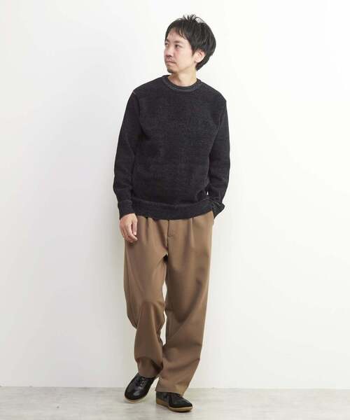 MEN'S MELROSE(メンズメルローズ)の「ライトモールクルーネックニット(ニット/セーター・メンズ・ボルドー/ライトグレー/ブルーグリーン/ブラック・3/2/4)」の11枚目の写真