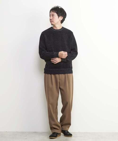 MEN'S MELROSE(メンズメルローズ)の「ライトモールクルーネックニット(ニット/セーター・メンズ・ボルドー/ライトグレー/ブルーグリーン/ブラック・3/2/4)」の12枚目の写真