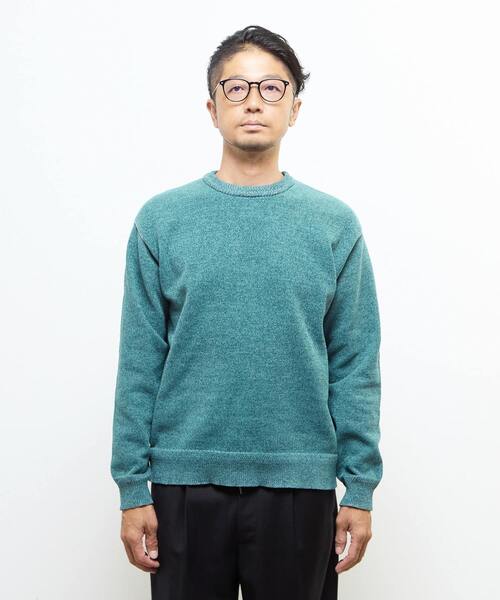 MEN'S MELROSE(メンズメルローズ)の「ライトモールクルーネックニット(ニット/セーター・メンズ・ボルドー/ライトグレー/ブルーグリーン/ブラック・3/2/4)」の13枚目の写真