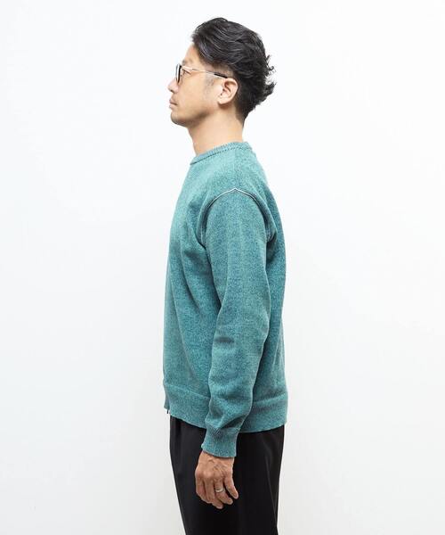 MEN'S MELROSE(メンズメルローズ)の「ライトモールクルーネックニット(ニット/セーター・メンズ・ボルドー/ライトグレー/ブルーグリーン/ブラック・3/2/4)」の14枚目の写真