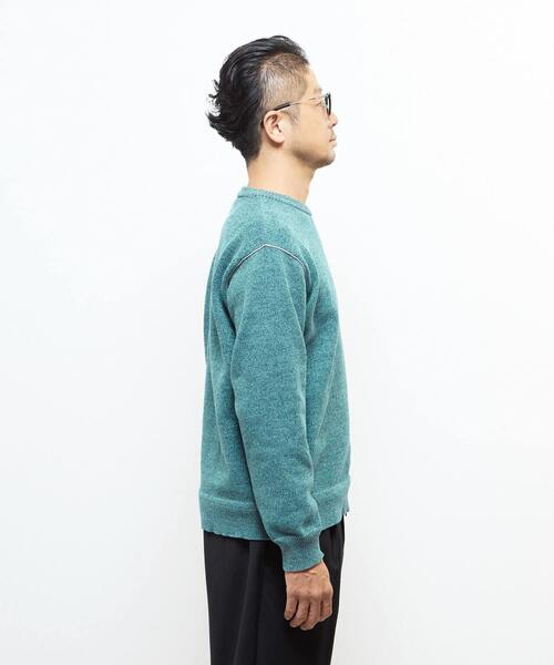 MEN'S MELROSE(メンズメルローズ)の「ライトモールクルーネックニット(ニット/セーター・メンズ・ボルドー/ライトグレー/ブルーグリーン/ブラック・3/2/4)」の16枚目の写真
