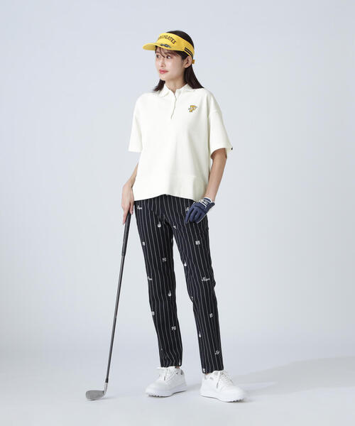 PEARLY GATES(パーリーゲイツ)の「【PEARLY GATES】アクセンシャルゼブラワッフル半袖ポロシャツ(ポロシャツ・レディース・ホワイト/ネイビー・SMALL/LARGE/MEDIUM)」の8枚目の写真