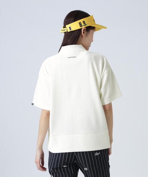 PEARLY GATES(パーリーゲイツ)の「【PEARLY GATES】アクセンシャルゼブラワッフル半袖ポロシャツ(ポロシャツ・レディース・ホワイト/ネイビー・SMALL/LARGE/MEDIUM)」の10枚目の写真