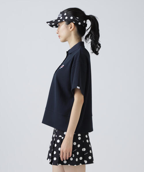 PEARLY GATES(パーリーゲイツ)の「【PEARLY GATES】アクセンシャルゼブラワッフル半袖ポロシャツ(ポロシャツ・レディース・ホワイト/ネイビー・SMALL/LARGE/MEDIUM)」の15枚目の写真