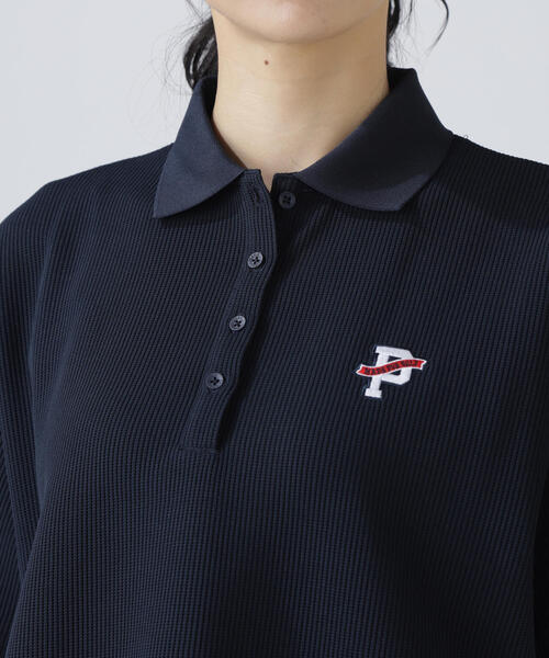 PEARLY GATES(パーリーゲイツ)の「【PEARLY GATES】アクセンシャルゼブラワッフル半袖ポロシャツ(ポロシャツ・レディース・ホワイト/ネイビー・SMALL/LARGE/MEDIUM)」の17枚目の写真