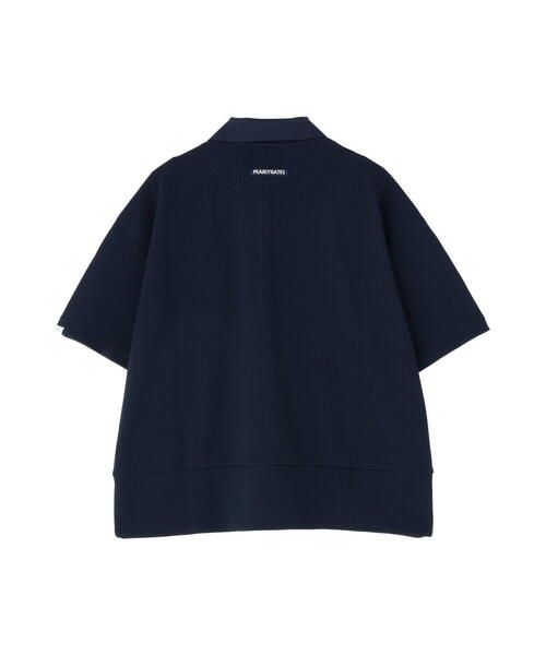 PEARLY GATES(パーリーゲイツ)の「【PEARLY GATES】アクセンシャルゼブラワッフル半袖ポロシャツ(ポロシャツ・レディース・ホワイト/ネイビー・SMALL/LARGE/MEDIUM)」の5枚目の写真